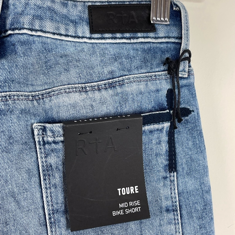 RtA Toure Cycle Short in Riviera Blue NWT Size 23 - Picture 7 of 9